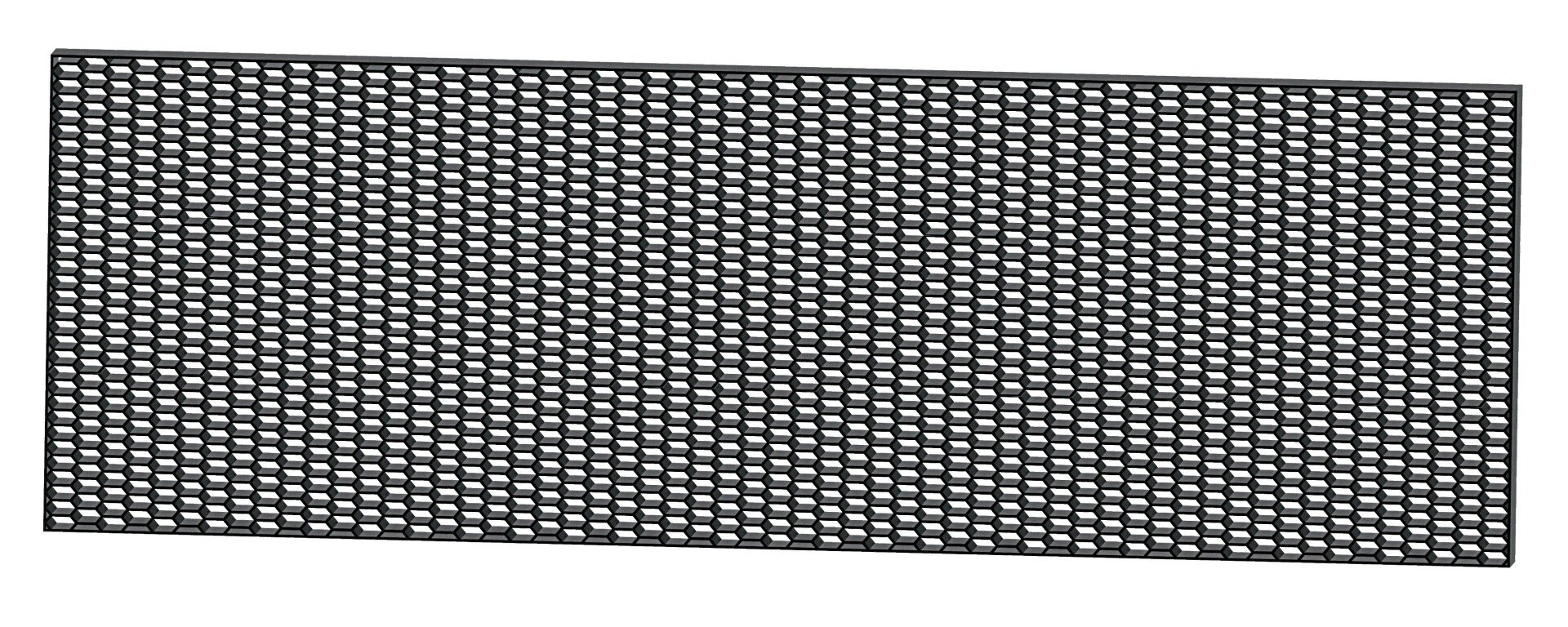 Plasa grila spoiler plastic Negru - Hexagon mare 15x35mm - 120x40cm thumb